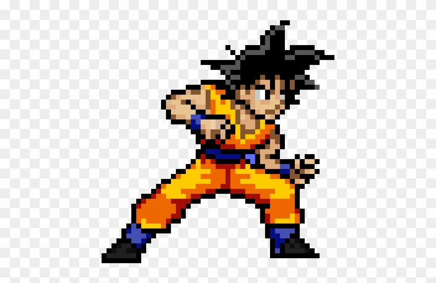 Goku - Dragon Ball Pixel Art Clipart