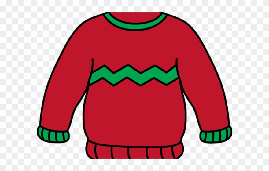 Dress Clipart Tacky - Sweater Clip Art Black And White - Png Download