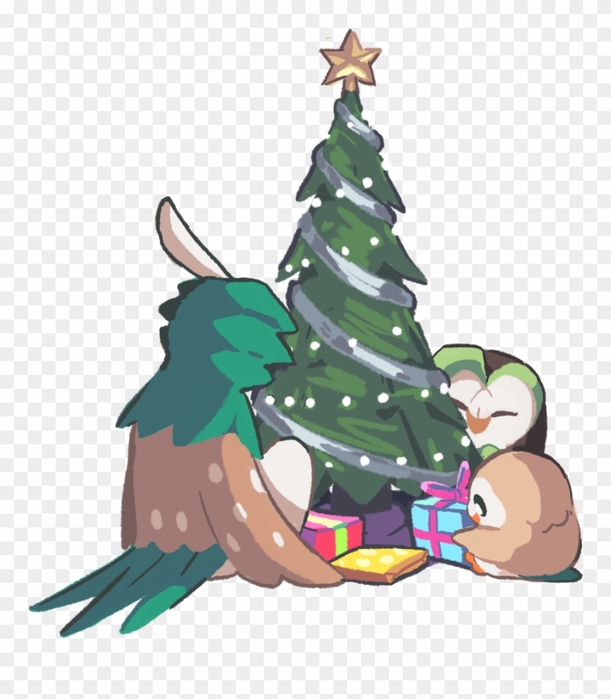 Image - Rowlet Christmas Clipart