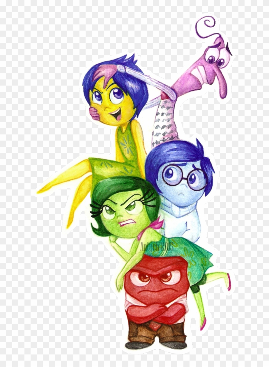 Inside Out Emotion Tower Clip Art Black And White Stock - Inside Out Emotions Drawing - Png Download