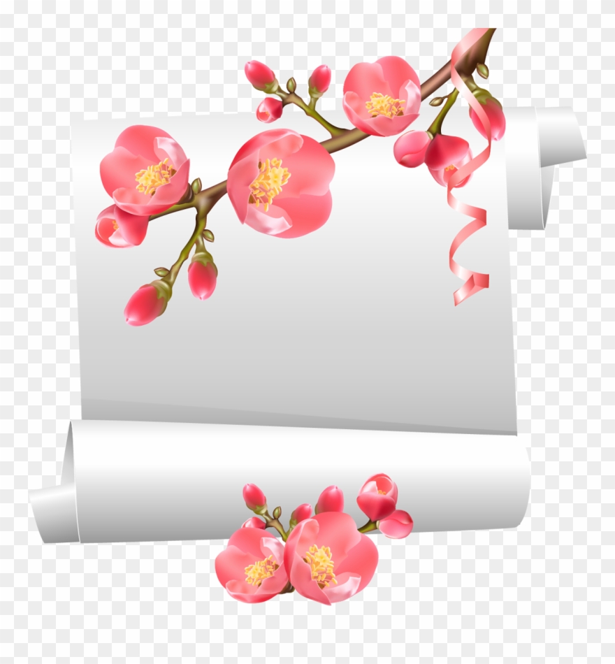 Christine Staniforth ♛༻ Flower Frame, Papo, Beautiful - Flowering Quince Clipart