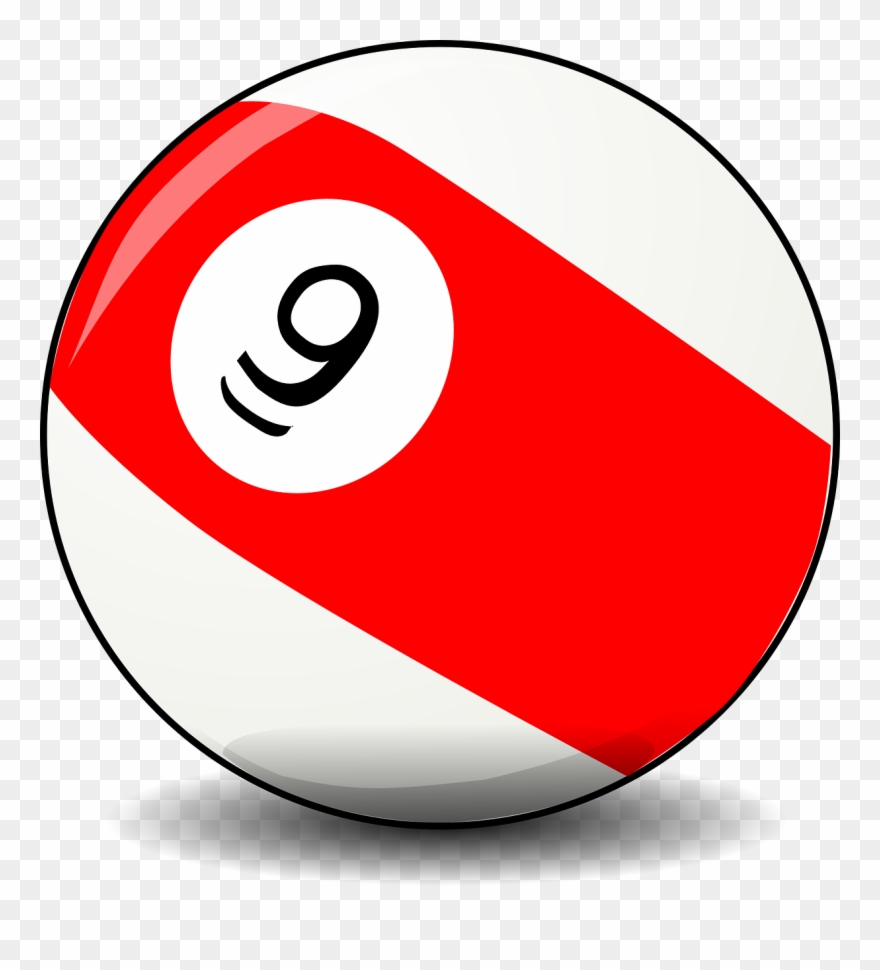 Billiard Ball Clipart Queue - Bola 9 De Bilhar - Png Download