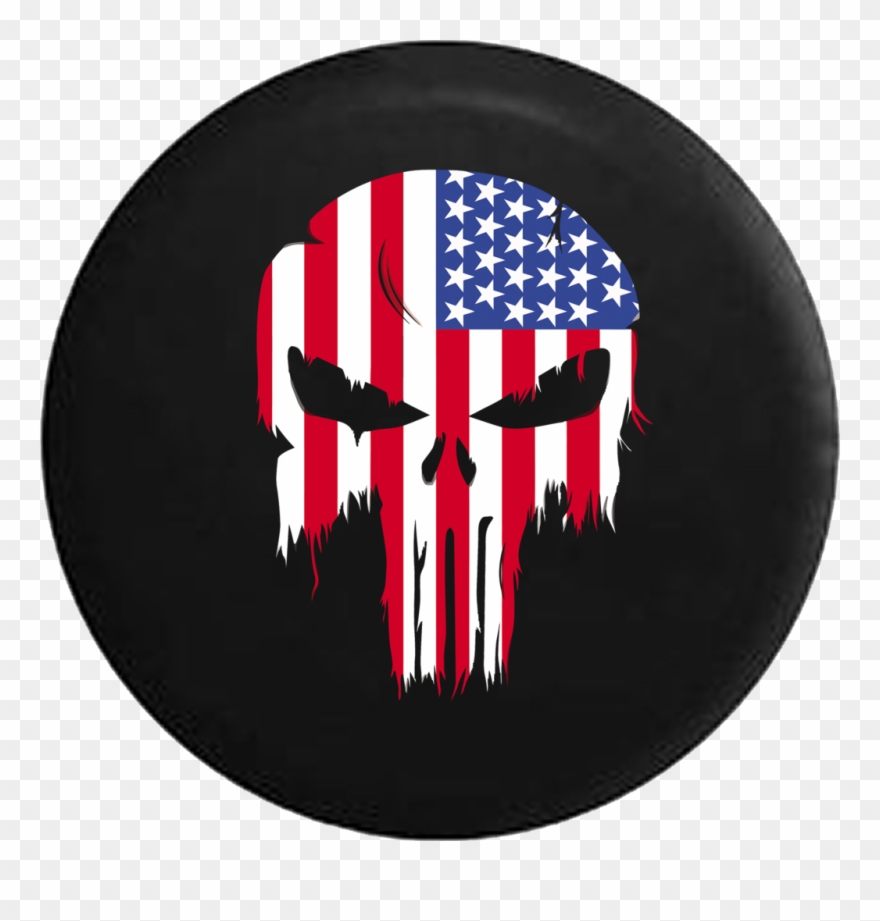 Tattered American Flag Punisher Skull Rv Camper Spare - Mundaze American Flag Phone Case Cover For Huawei Union Clipart