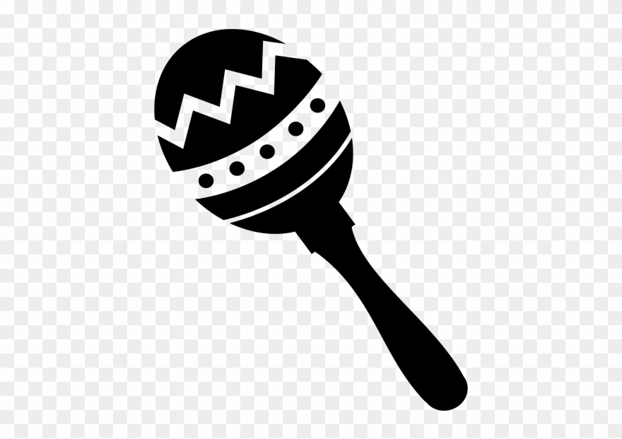 Maraca Rubber Stamp - 2000 Plus Self Inking Rubber Stamp Clipart