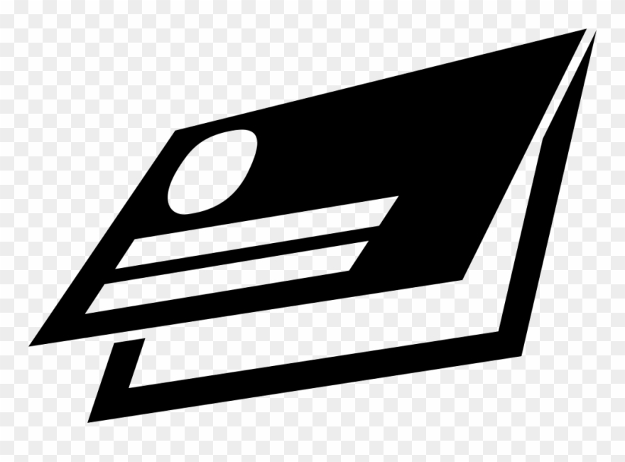 Business Card Of Folded Diptych Design Comments - Business Card Design Icon Clipart