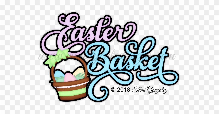 Easter Basket Title - Easter Basket Clipart