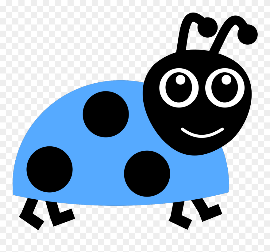 Blue Clipart Insect - Blue Bug Clipart - Png Download