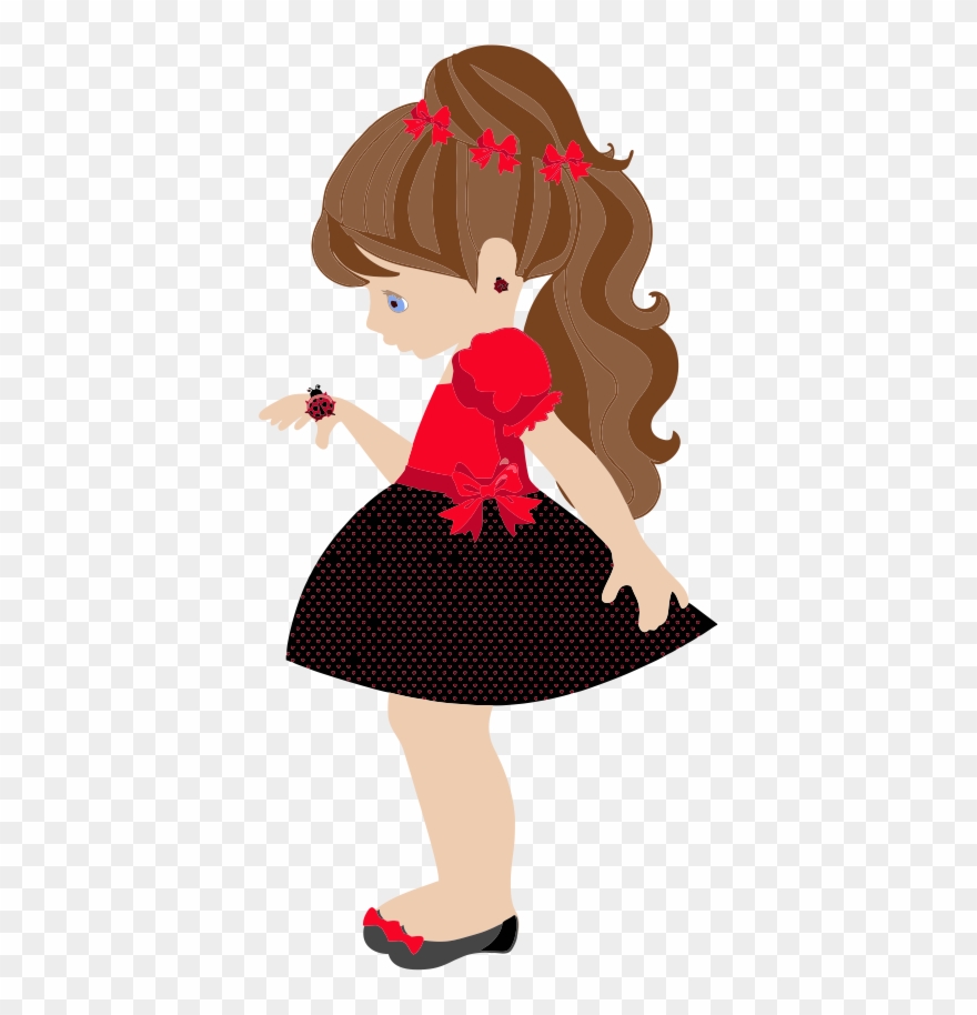 Click On Little Lady - School Clipart