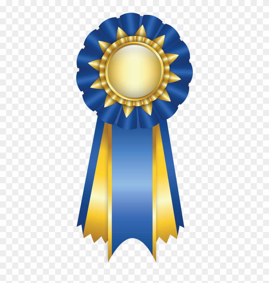 Blue And Gold Awards - Blue And Gold Ribbon Png Clipart