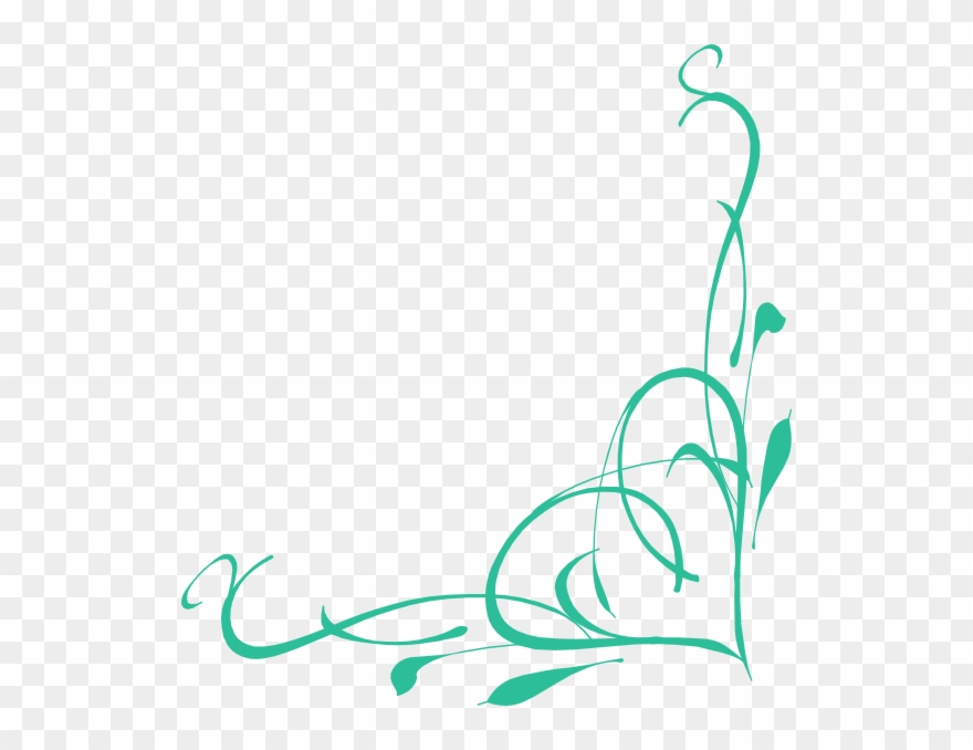 Turquoise Corner Design Clipart