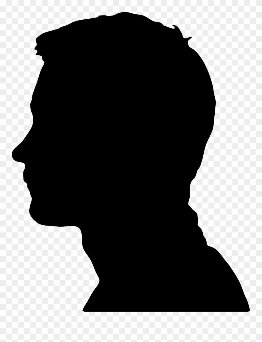 Clipart - Male Profile Silhouette - Png Download