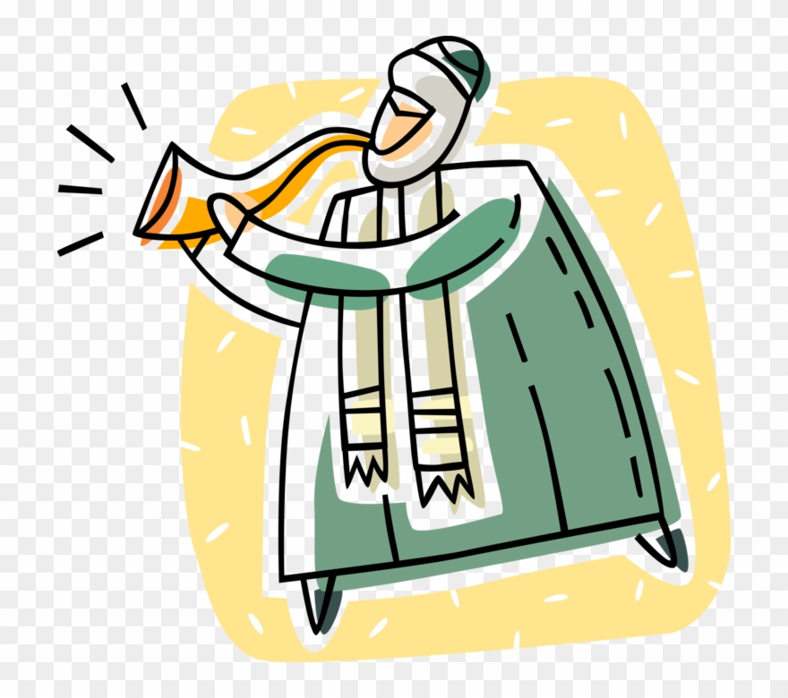 Vector Illustration Of Shofar Ancient Musical Ram's - Clip Art - Png Download