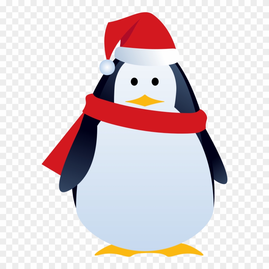 Free Christmas Penguin - Christmas Penguin Clipart - Png Download