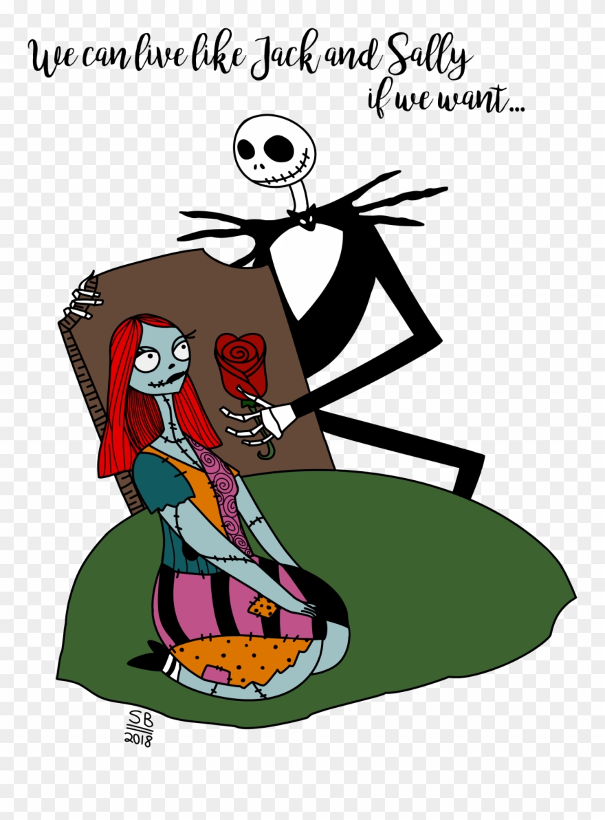 Jack And Sally For My Bf ♥ - Cartoon Clipart