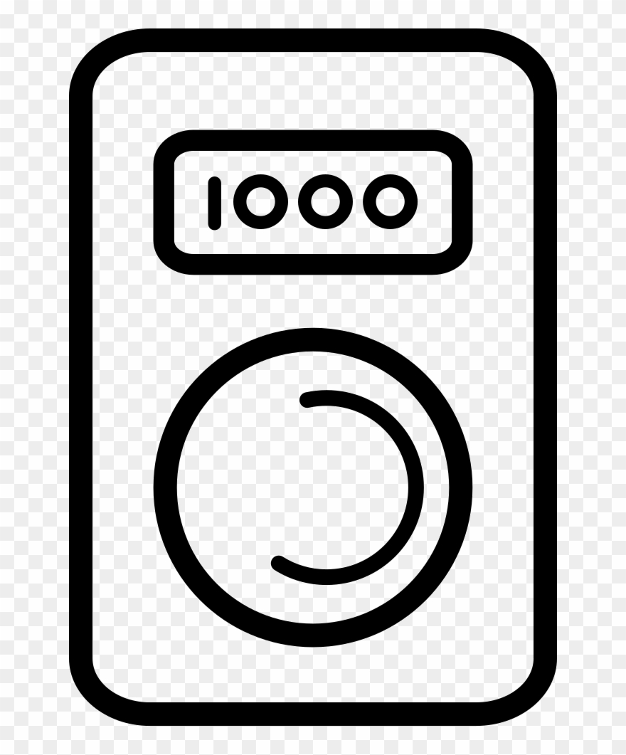 Washing Machine Outline Comments - Circle Clipart