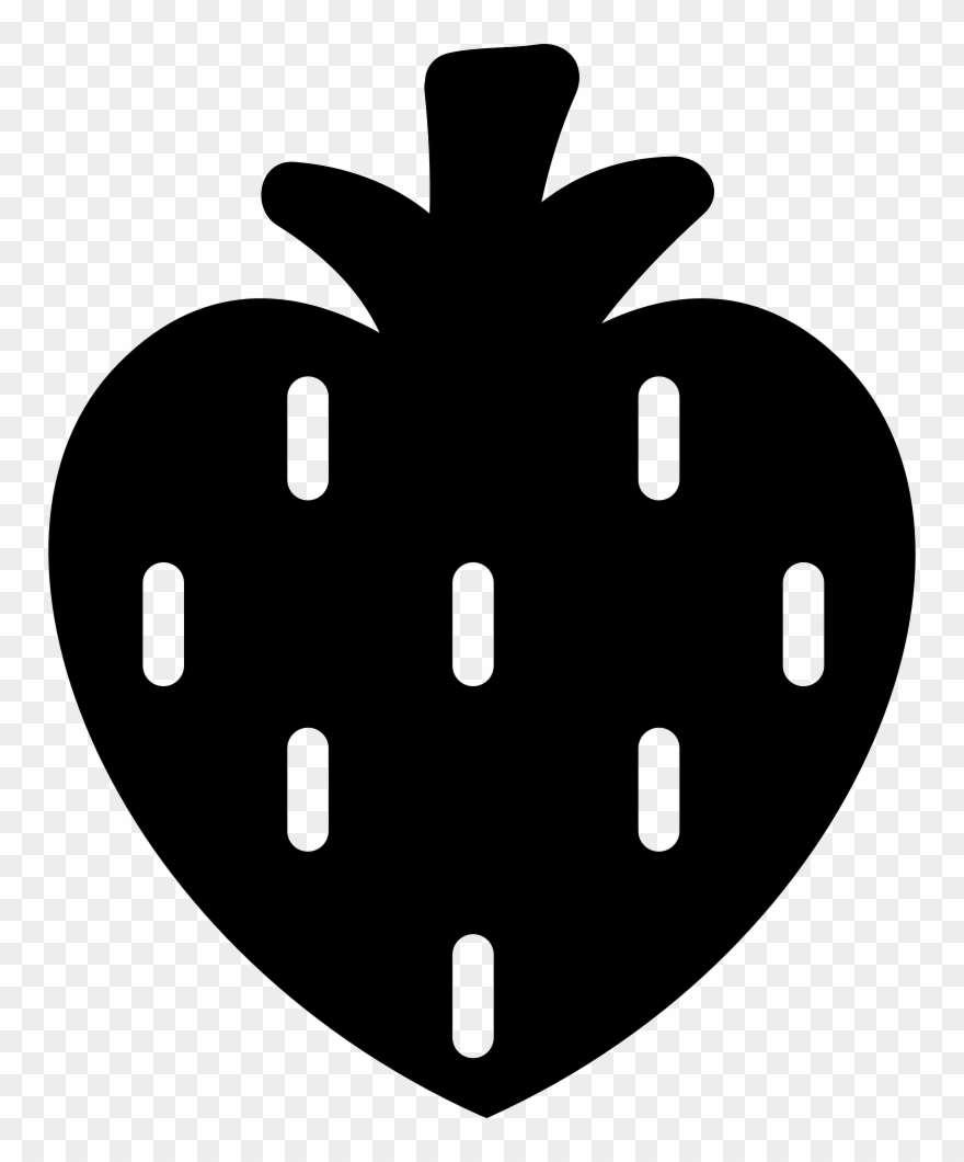 Heart Shaped Strawberry Comments - Fresa Negra Png Clipart