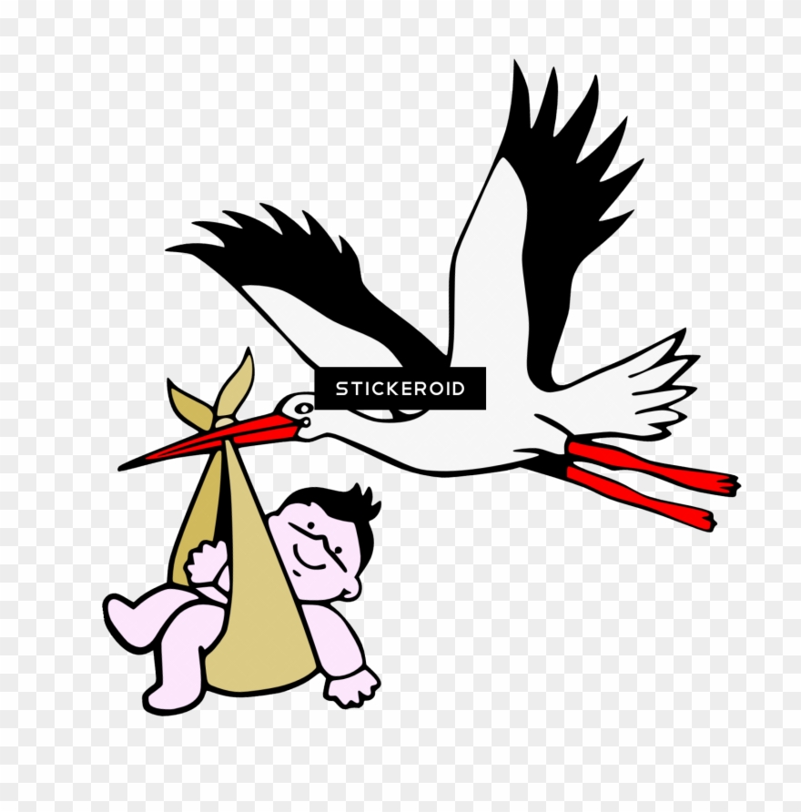 Stork - New Born Clipart