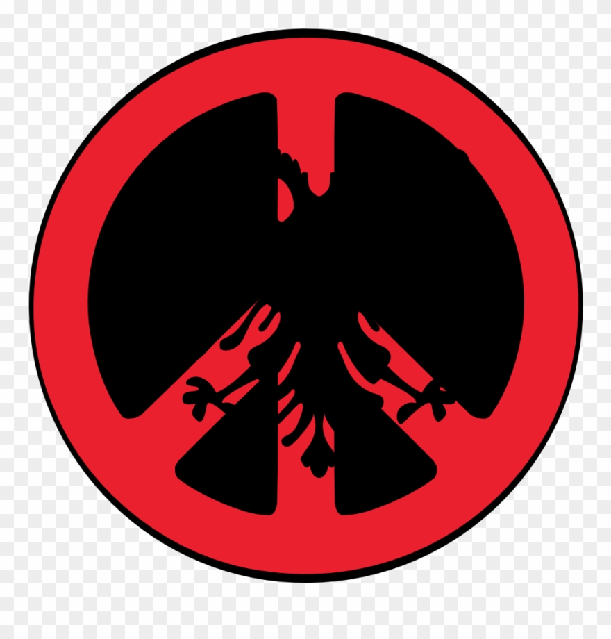 Albanian Peace Symbol Flag - Flag Of Albania Clipart