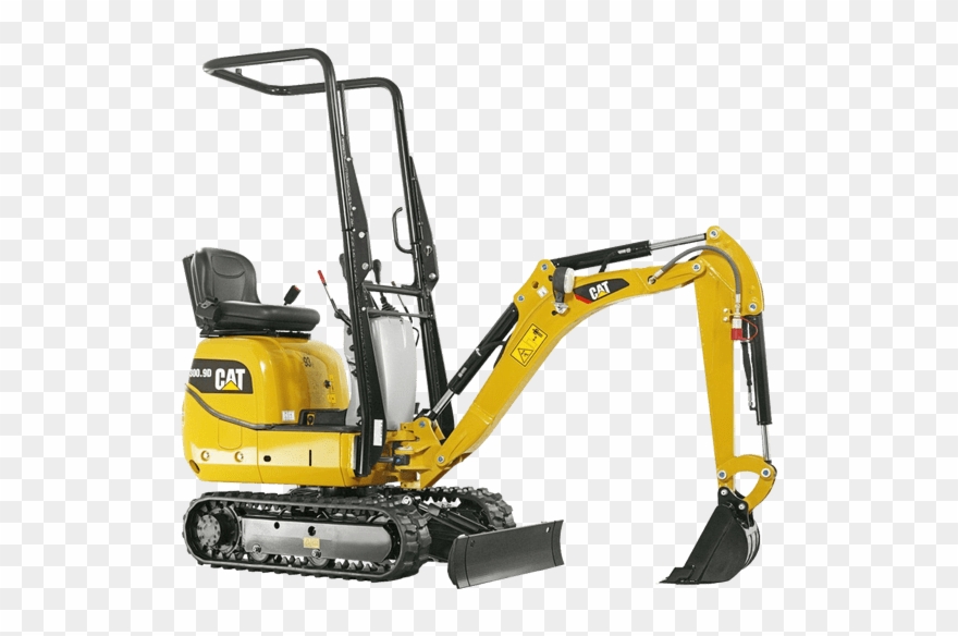 Cat Caterpillar Mini Transparent - Mini Excavator 3d Icon Clipart