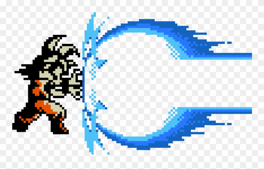 Dragon Ball-z - Kamehameha 8 Bit Clipart