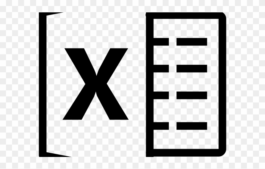 Original - Microsoft Excel Black And White Icon Clipart
