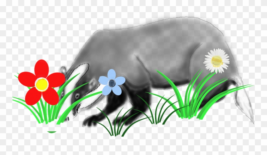Badger Animal Forest - Fairy Tale Clipart