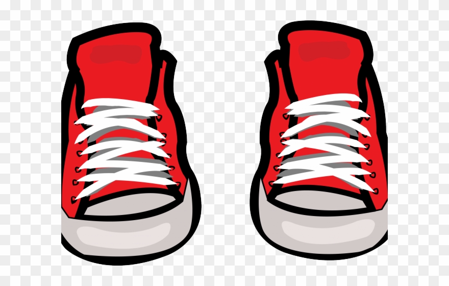 Sneakers Clipart Training Shoe - Red Converse Clip Art - Png Download