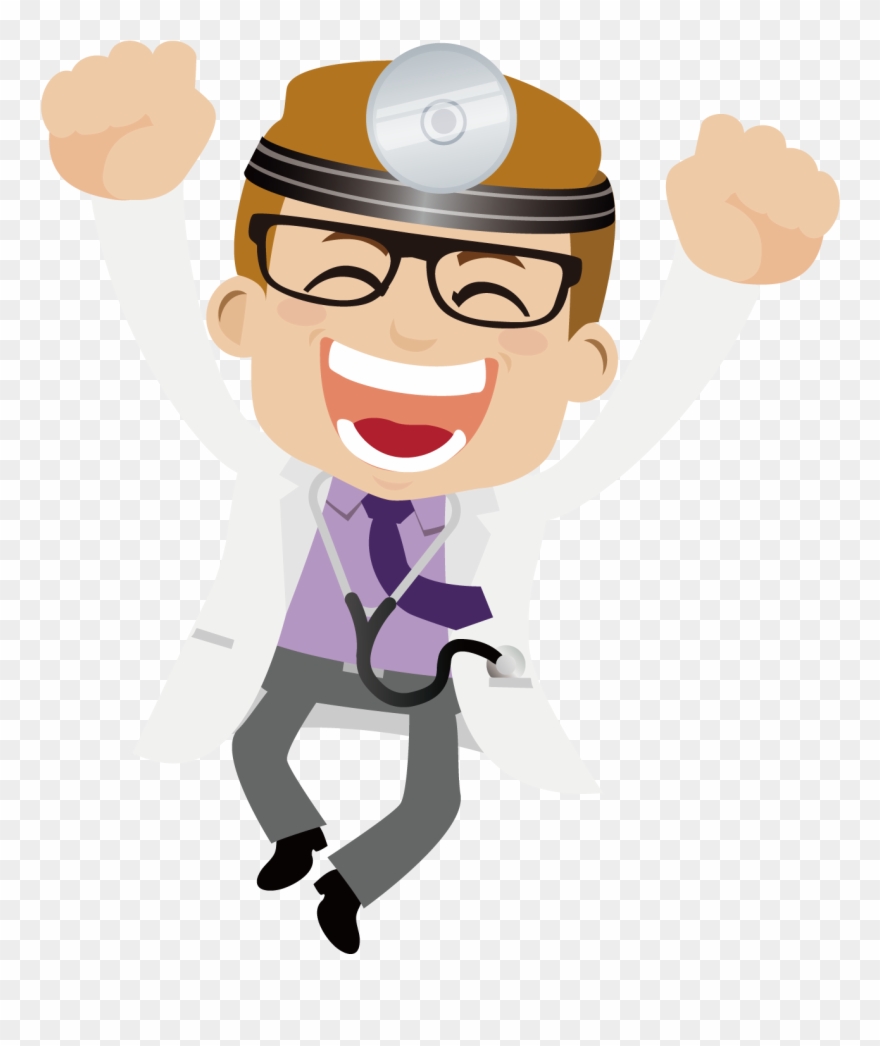 England Clipart Doctor - Excited Doctor Cartoon - Png Download
