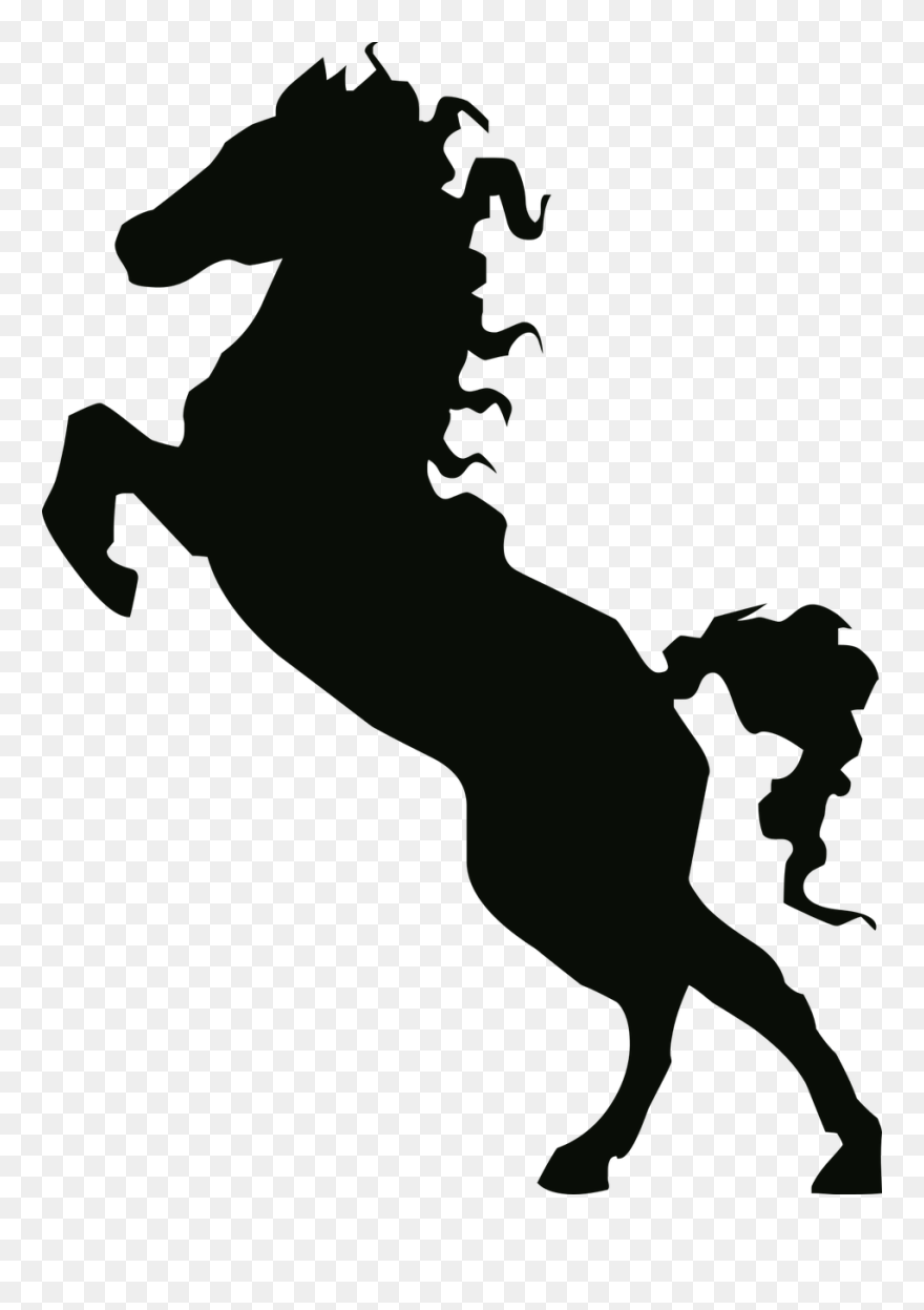 Stallion Clipart Transparent - Silhouette Of Horse - Png Download
