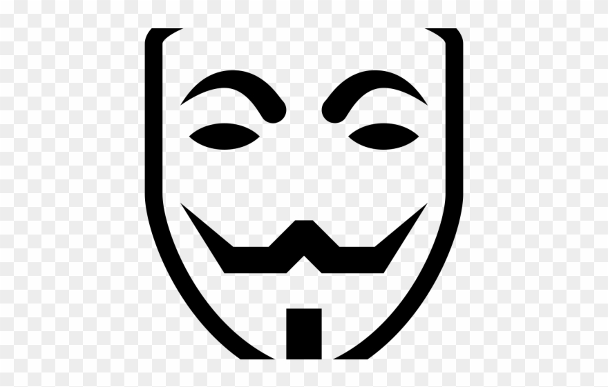 Hacker Clipart Guy Fawkes Mask - Anonymous Mask Flat Png Transparent Png