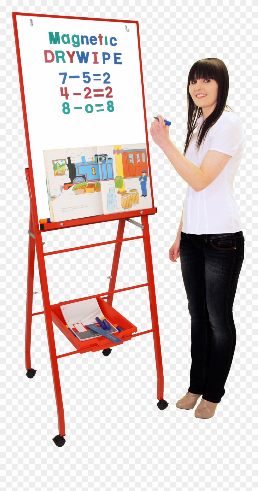 Single Boarded Mobile 'a-frame' Easel 'portrait Style' - Youngstart Height Adjustable Mobile Whiteboard Easel Clipart
