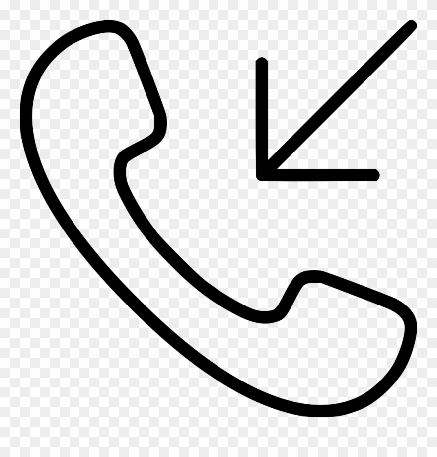 Call Handset Arrow Incoming Comments Clipart