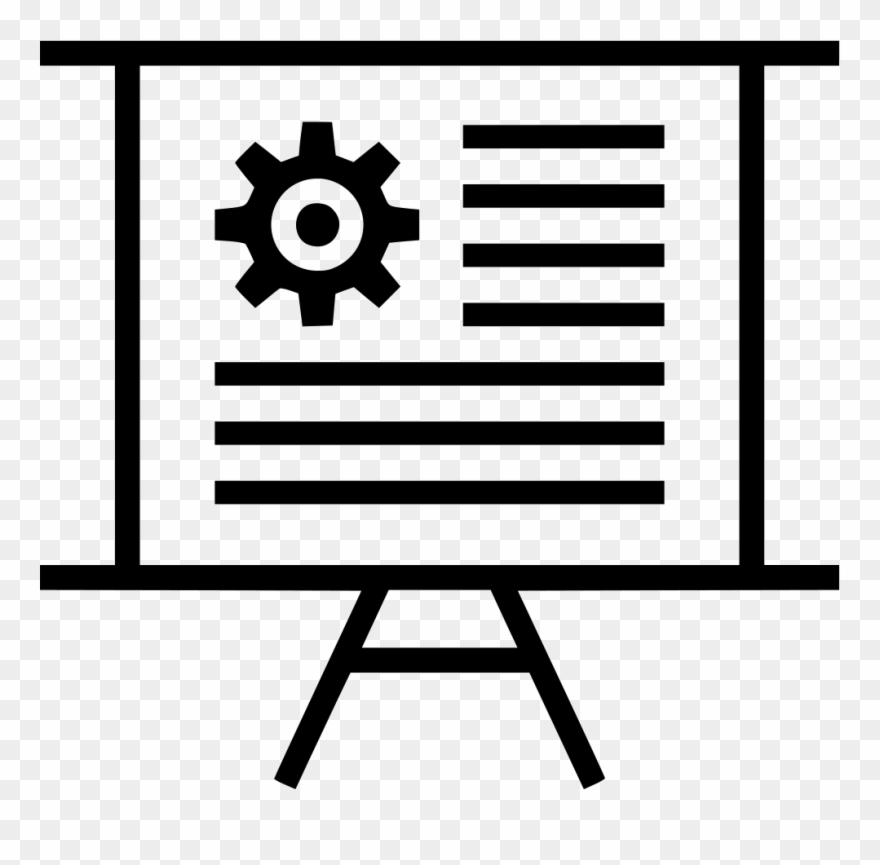 Gear Presentation Chart Board Svg Png Icon - Chart Clipart