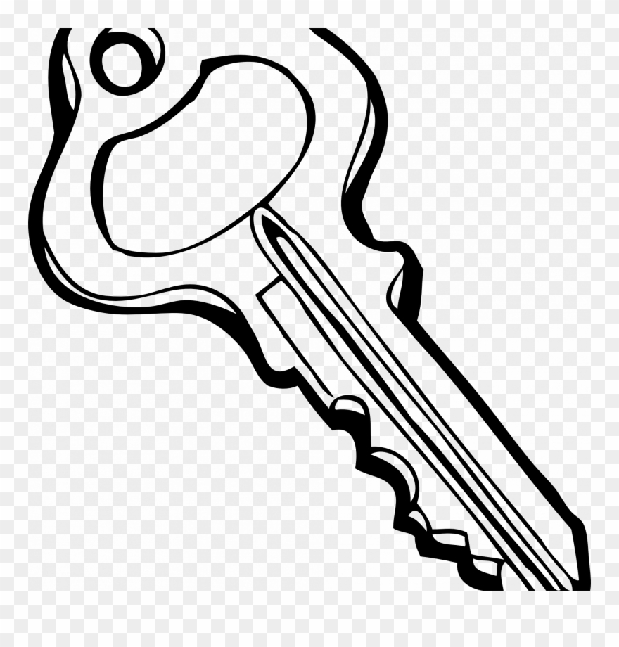 Anchor Coloring Page Clipart Anchor Coloring Page, - Key Black And White Clipart - Png Download