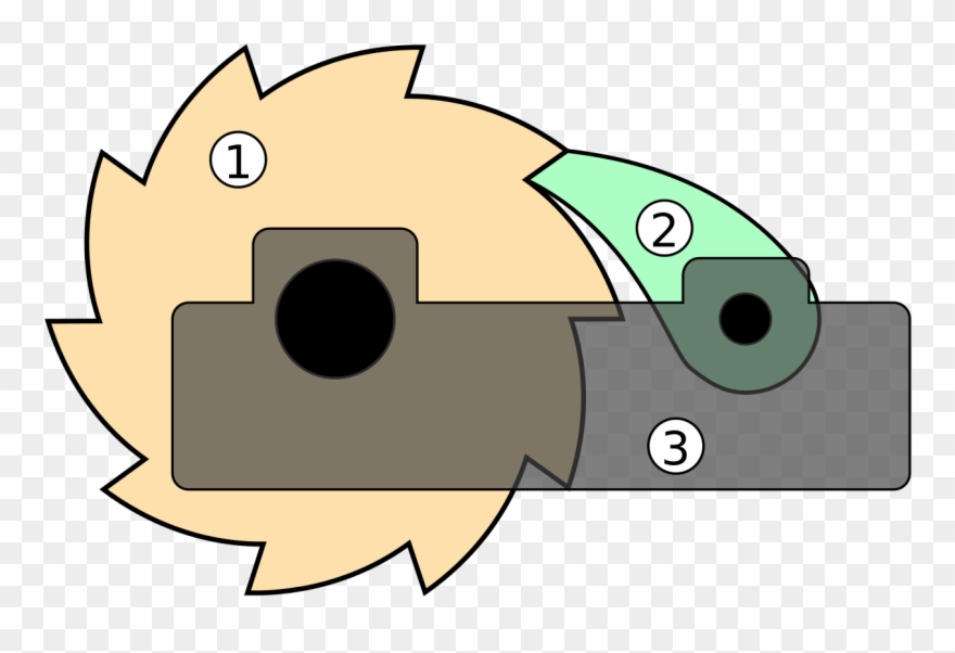 Crane Clipart Movable Pulley - Ratchet Mechanism - Png Download