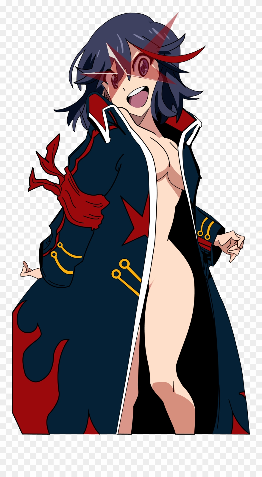 Ryuko Matoi Red Fictional Character Human Hair Color - Deadman Wonderland Anime Wall Print Poster Decor 24x18 Clipart