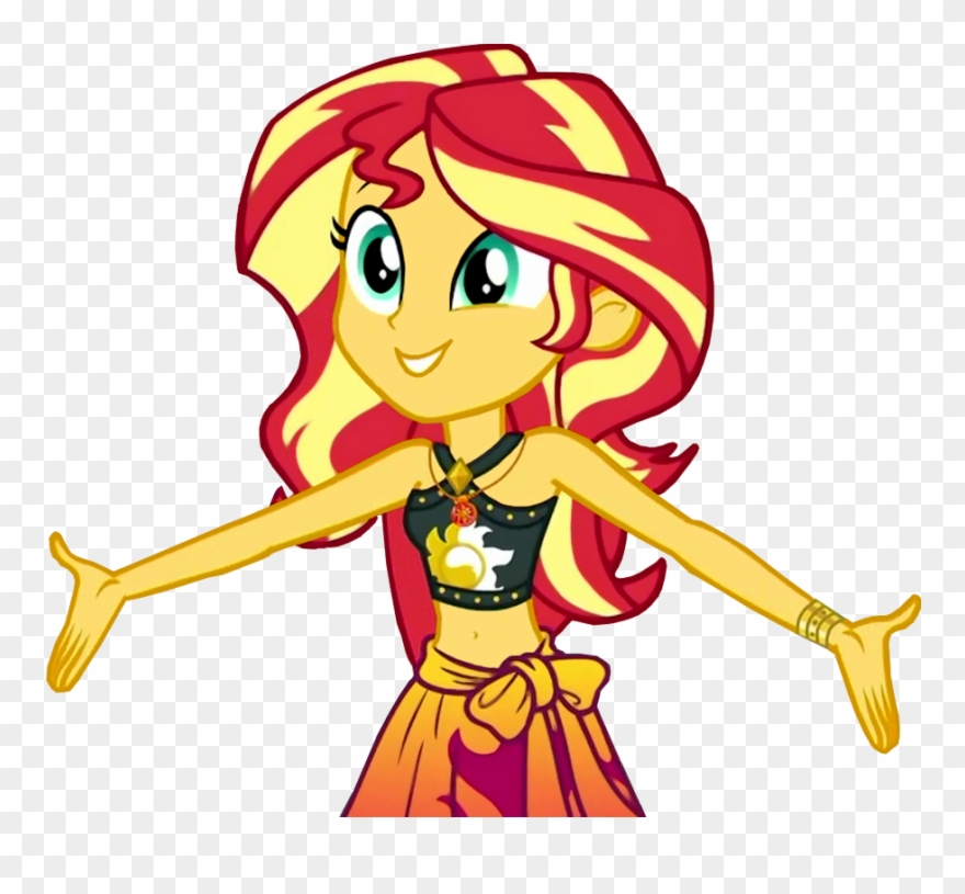 Background Removed, Belly Button, Bikini, Bracelet, - Sunset Shimmer Hug Clipart