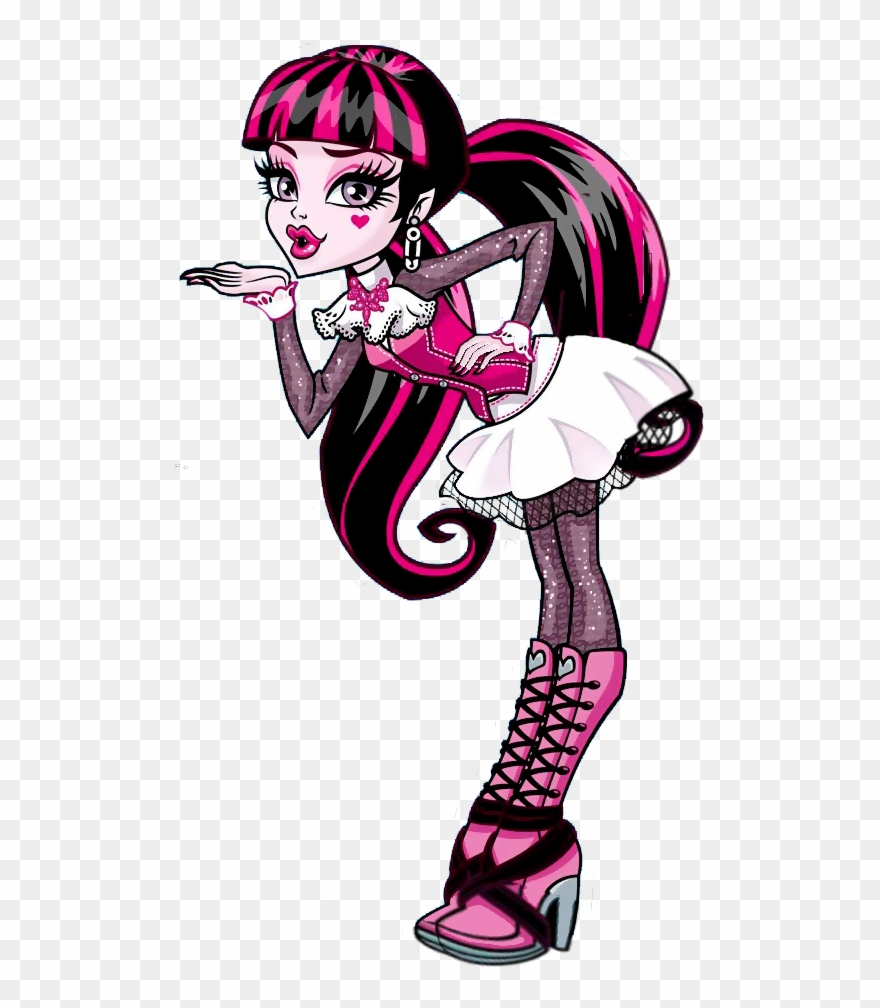 Draculaura Blow A Kiss - Monster High Draculaura Kiss Clipart