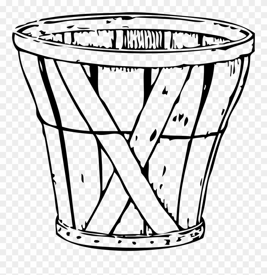 Empty Baskets Clip Art - Apple Basket Clip Art - Png Download