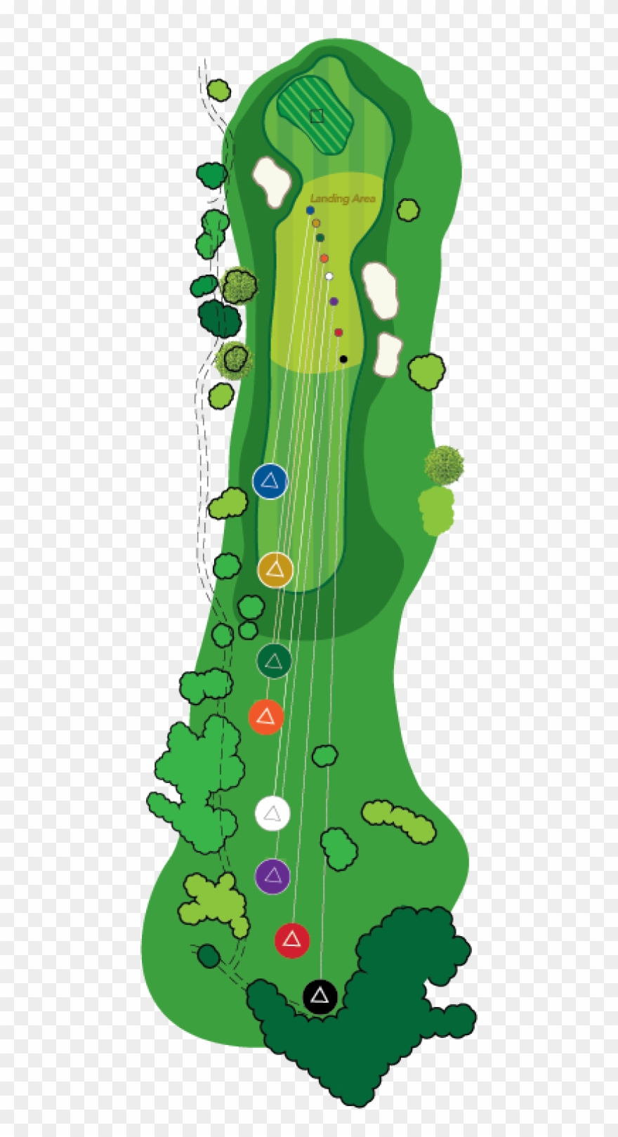 Forward Tee Yardages U S Kids Golf - Golf Course Clip Art - Png Download