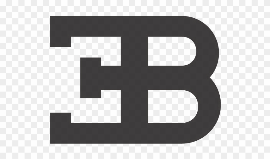 Bugatti B Logo Black And White - Black And White Bugatti Logo Clipart