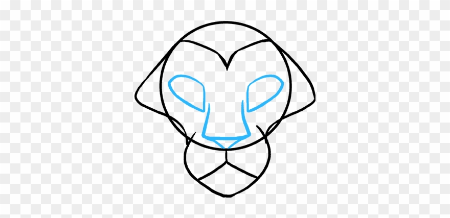 How To Draw Lion Head - Draw A Lion Face Clipart