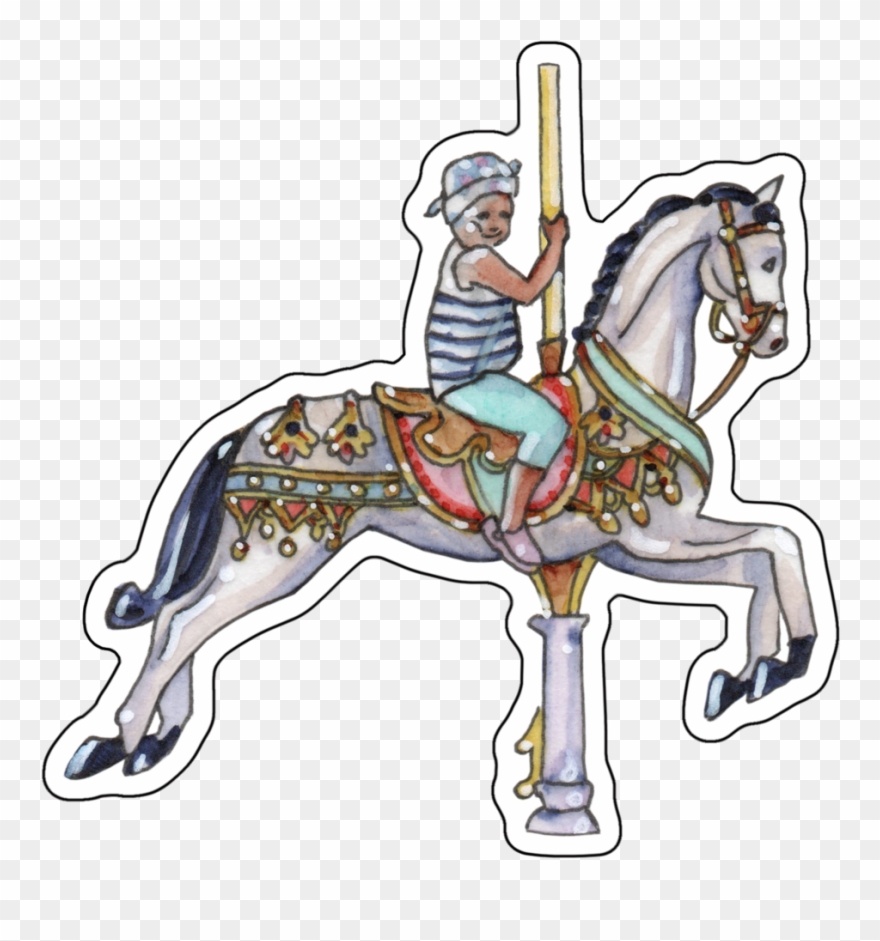 Child Carousel Clipart