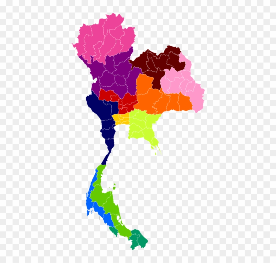 Picture - Thailand Map By Region Clipart