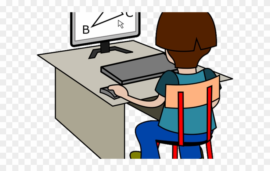 Course Clipart Computing - Solve Sums On Computer - Png Download
