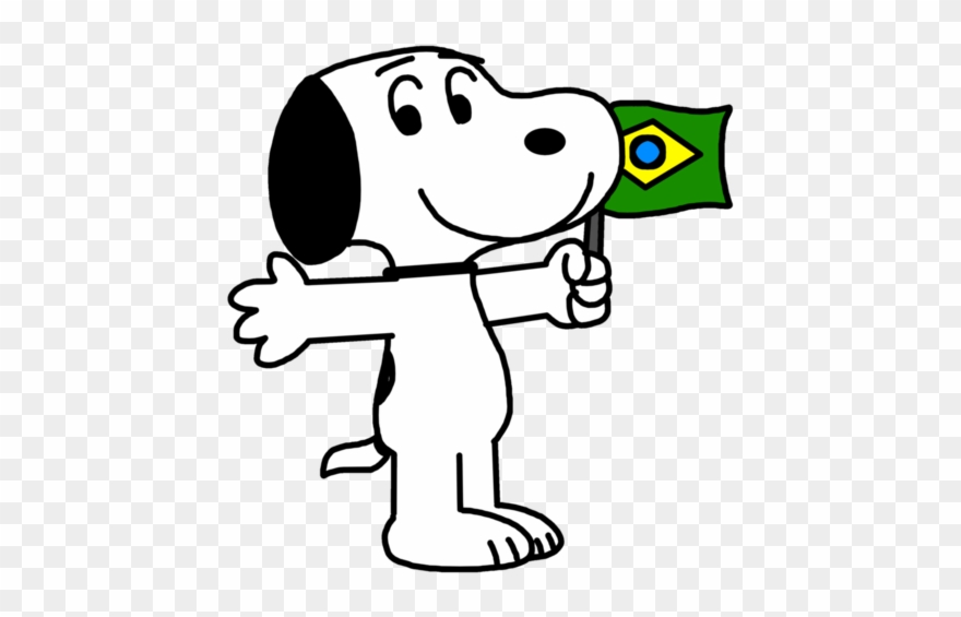 Brazil Drawing Vector Library Stock - Snoopy In Brazil Clipart