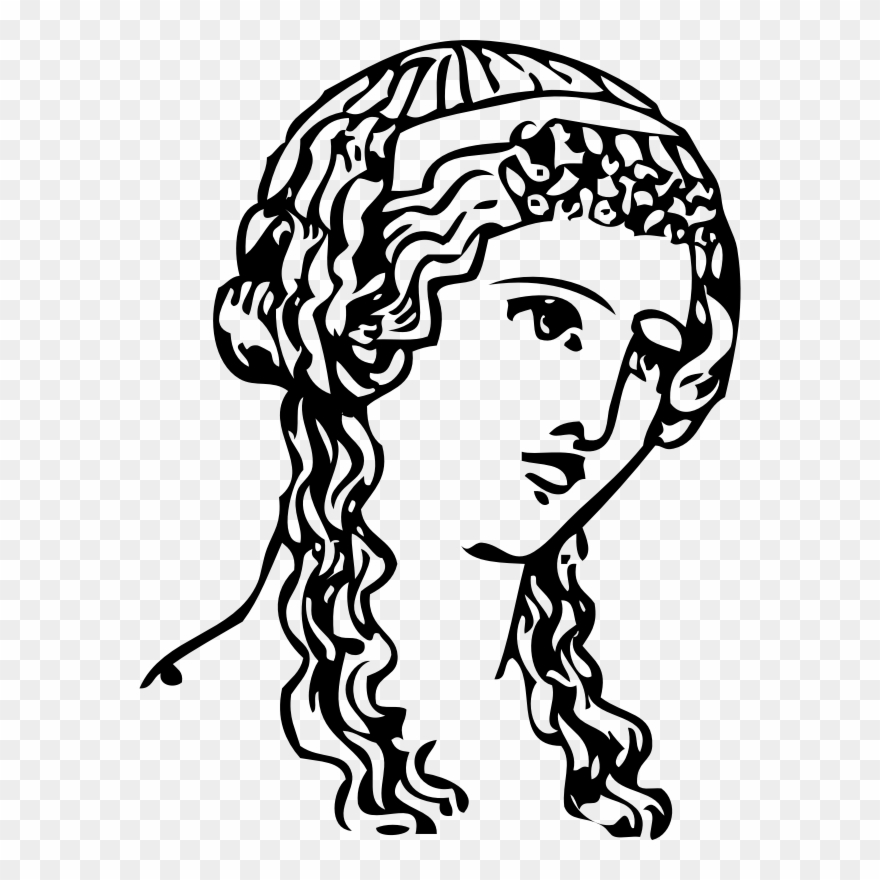 Grecian Hairdressing 13 Clipart Icon Png - Mujer Griega Dibujo Png Transparent Png