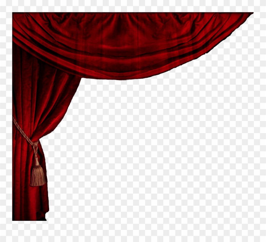 Curtain Clipart Opera Stage - Red Stage Curtains Png Transparent Png