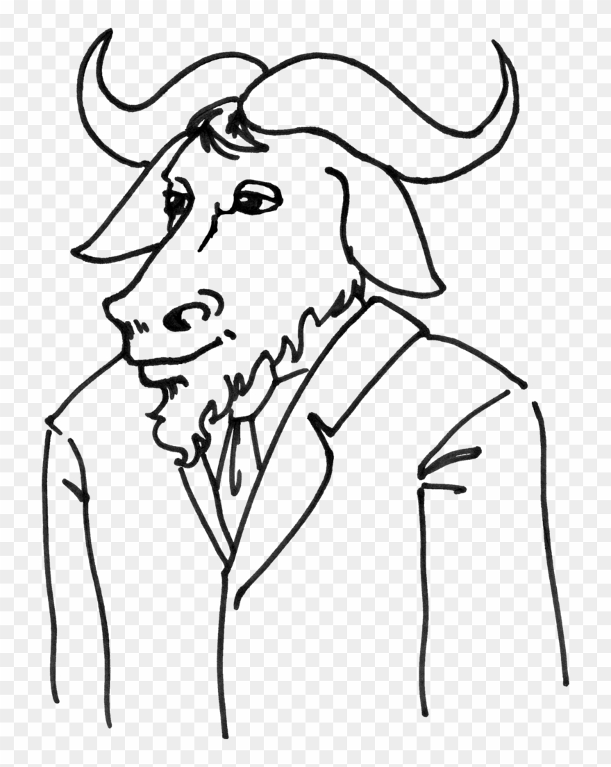 Gnu Jacket - Gnu Clipart