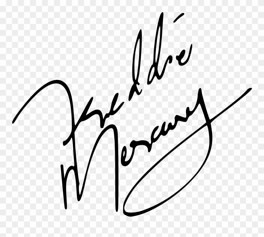 Freddie Mercury Signature Clipart